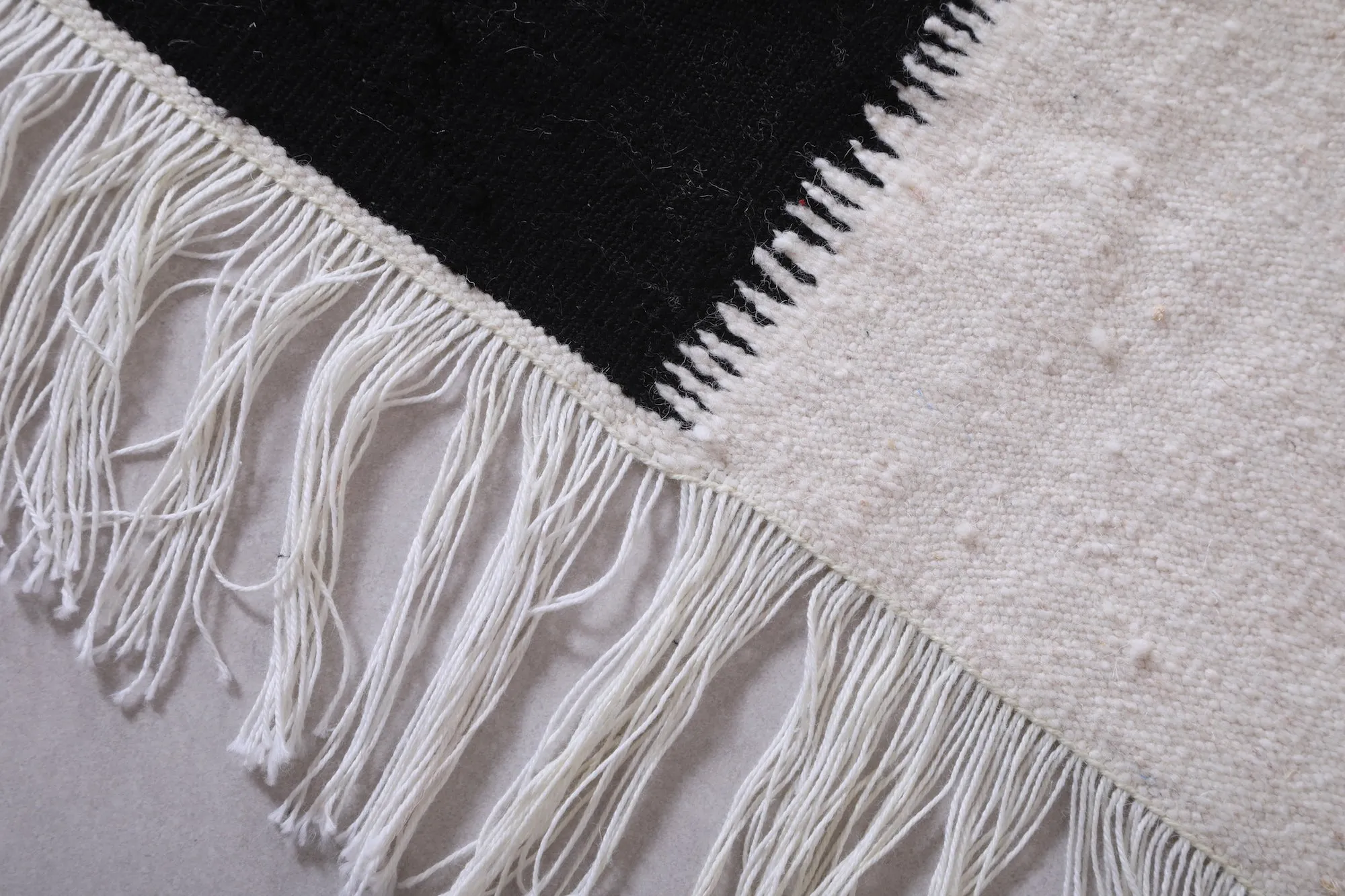 Custom Flat woven rug - Checkered moroccan rug - Wool rug
