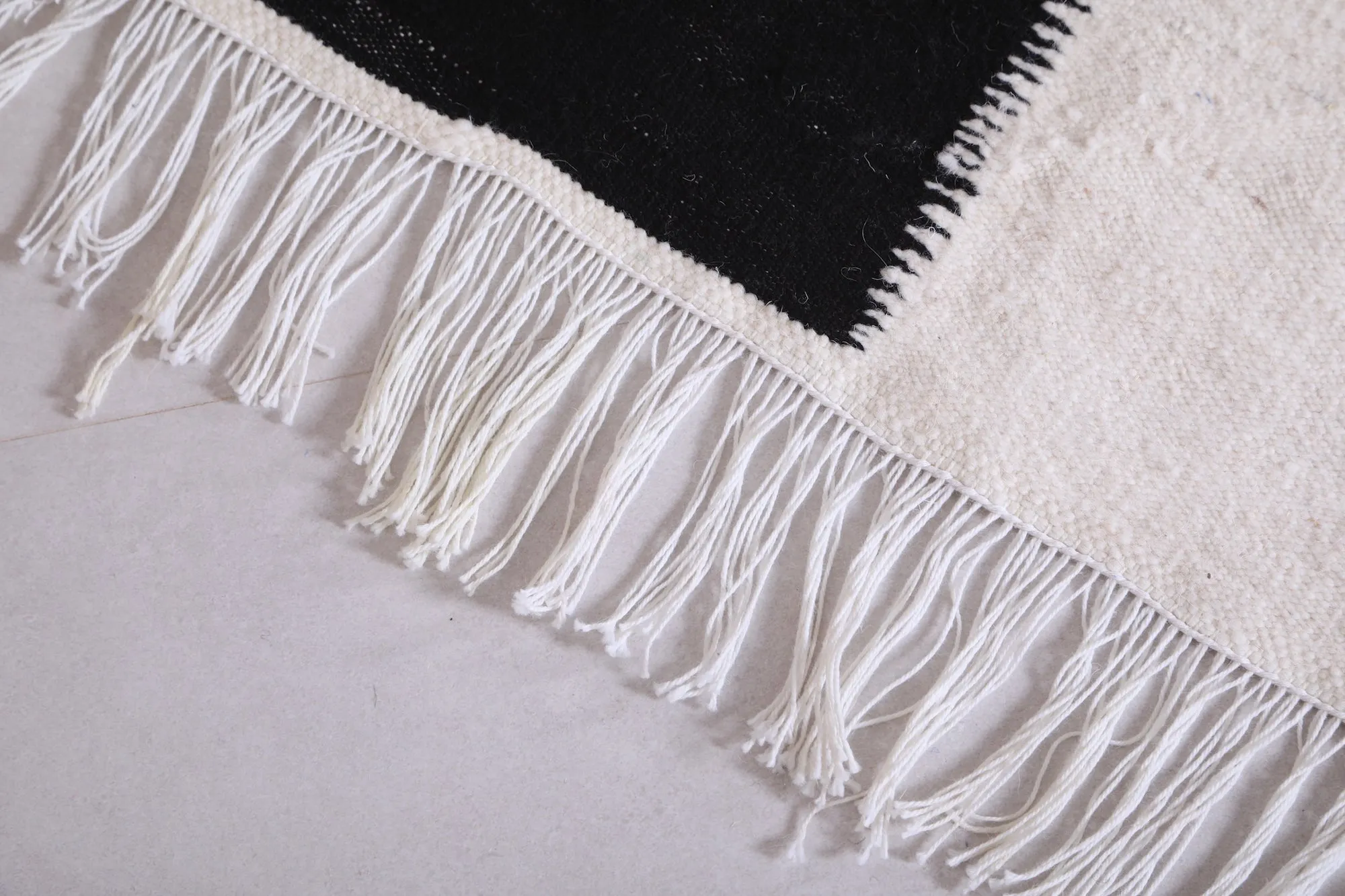 Custom Flat woven rug - Checkered moroccan rug - Wool rug