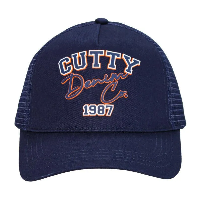 Cutty Men Tulsa Fashion Trucker Peak Cap - Navy