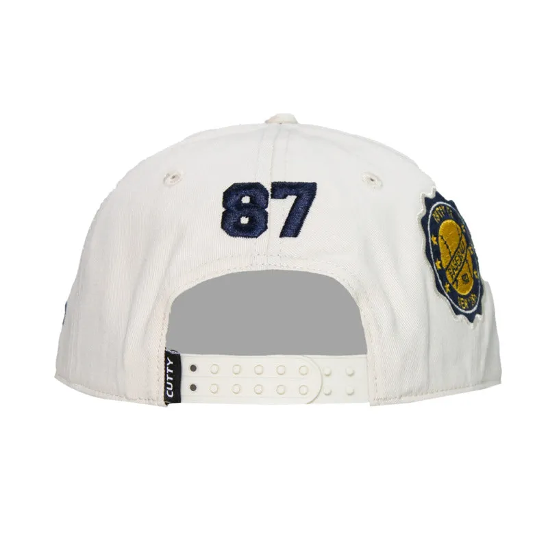 Cutty Men Webber Fashion College Peak Baseball Cap - White
