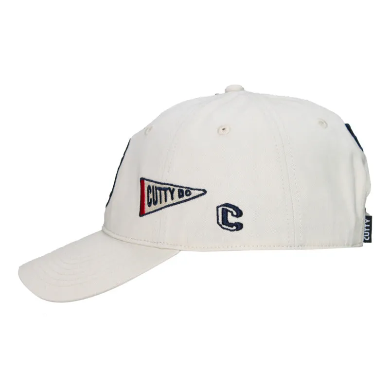 Cutty Men Webber Fashion College Peak Baseball Cap - White