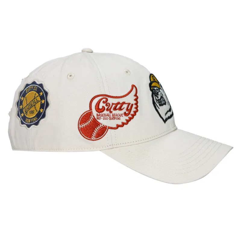 Cutty Men Webber Fashion College Peak Baseball Cap - White