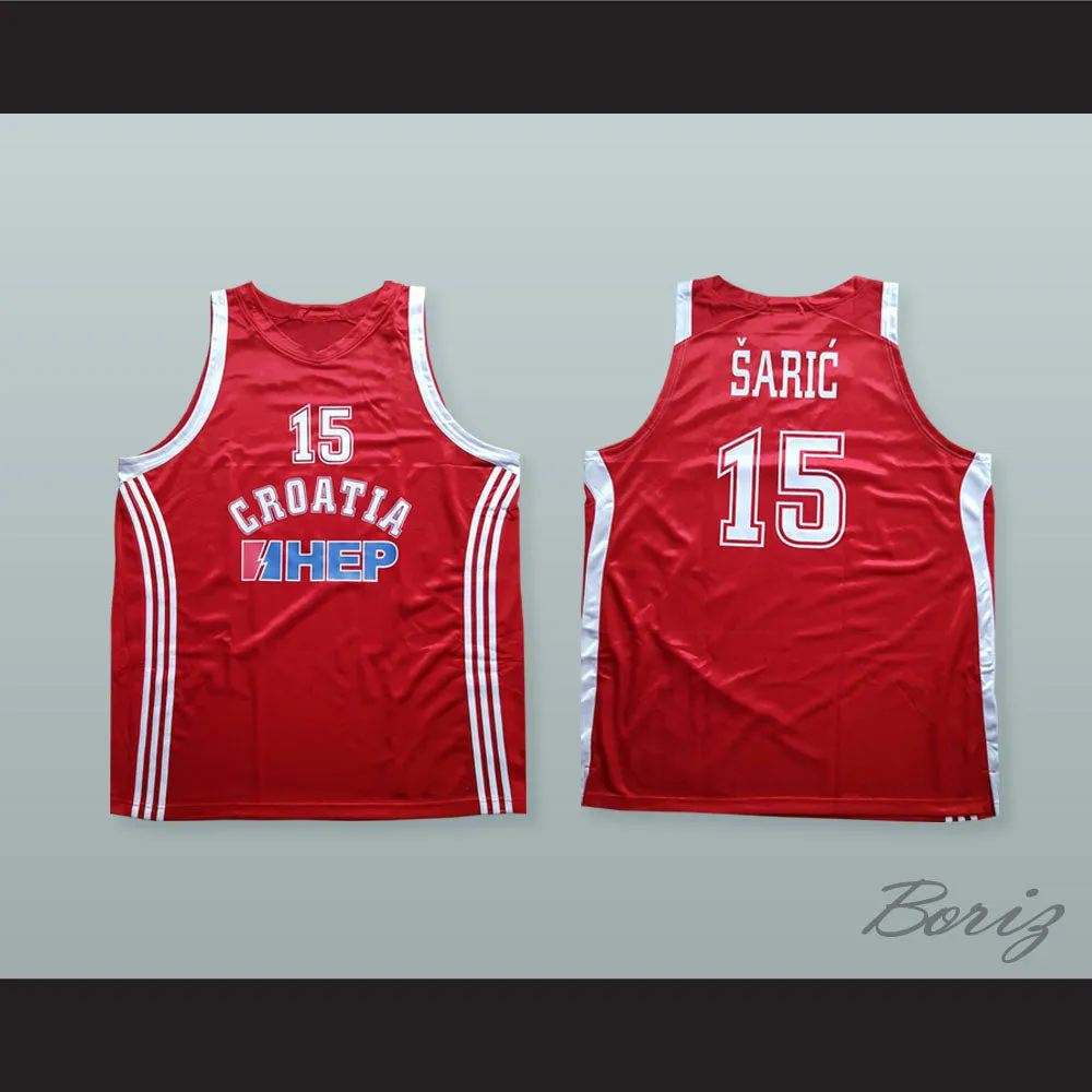 Dario Saric 15 Croatia Basketball Jersey