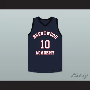 Darius Garland 10 Brentwood Academy Eagles Navy Blue Basketball Jersey 2