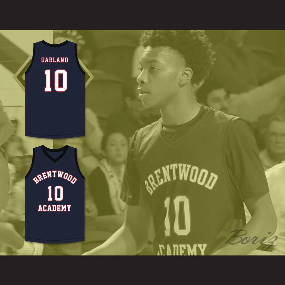 Darius Garland 10 Brentwood Academy Eagles Navy Blue Basketball Jersey 2