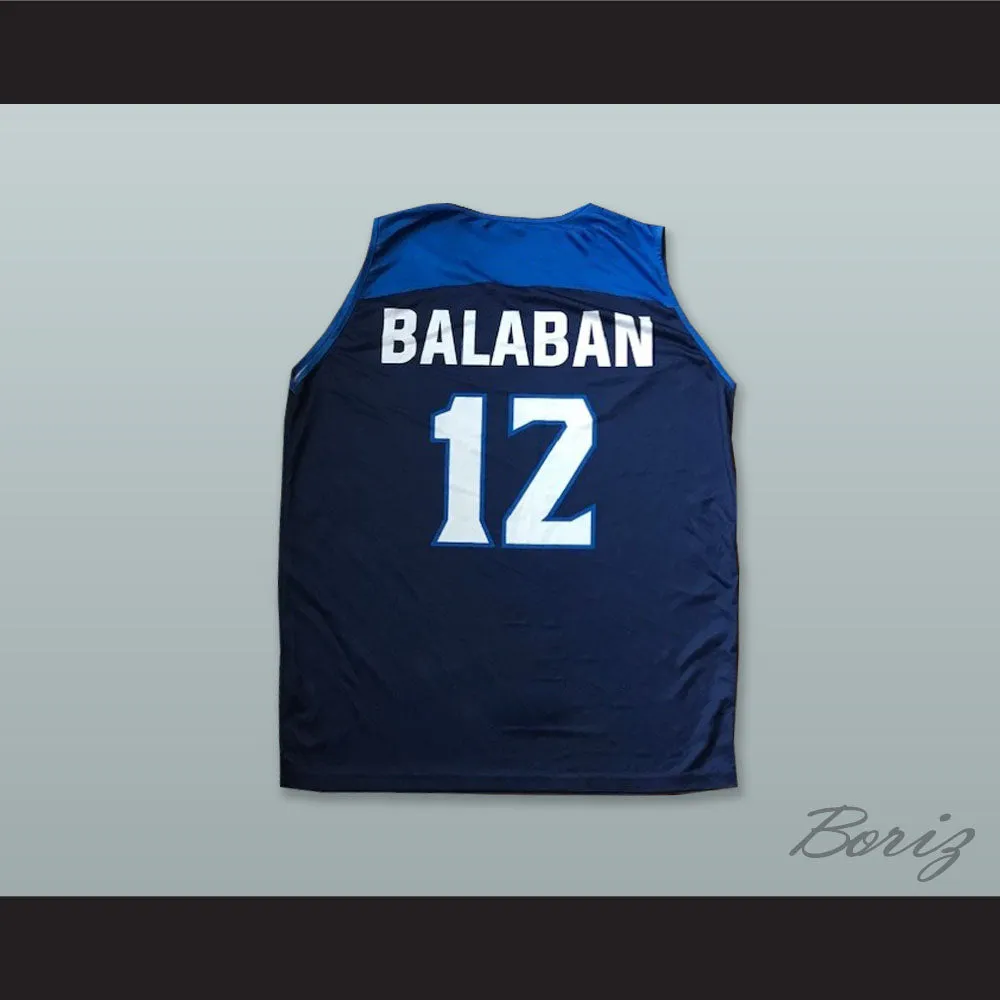 Darko Balaban 12 Club Melilla Baloncesto Navy Blue Basketball Jersey