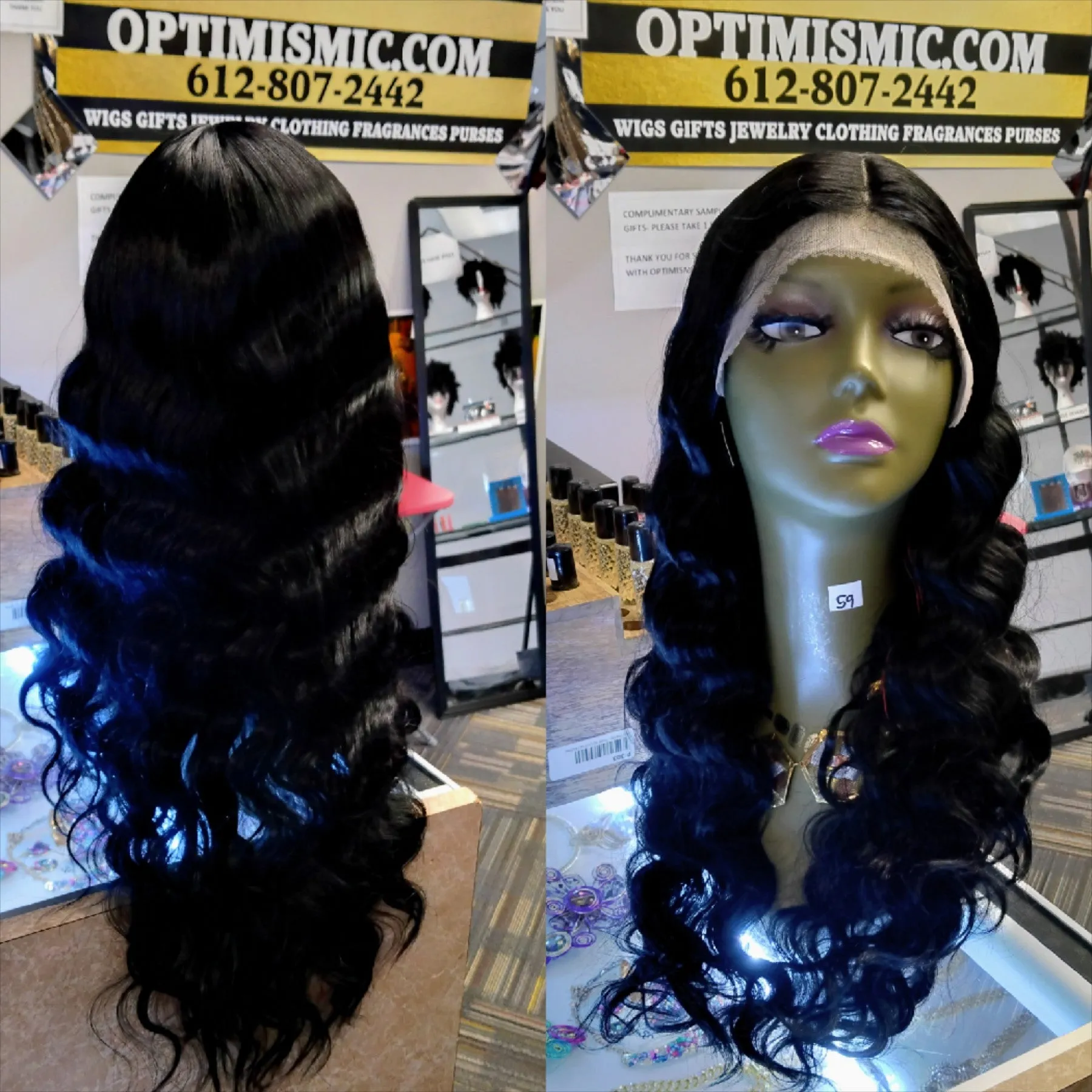 Deep Waves 28inch Black Synthethic $59 Fashion Lace Front Wig Optimismic Wigs and Gifts West St Paul MN