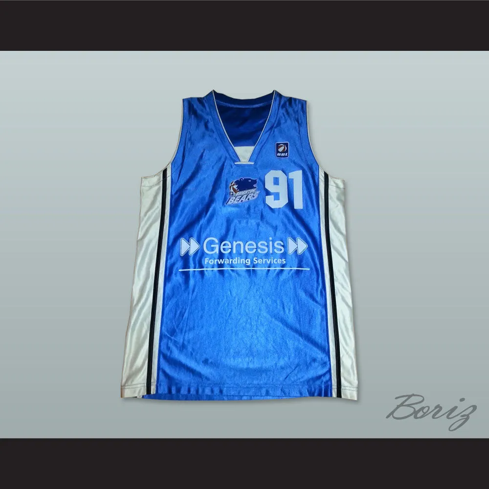 Dennis Rodman 91 Brighton Bears Basketball Jersey