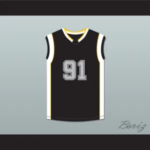Dennis Rodman Warden 91 Black Basketball Jersey The Comebacks