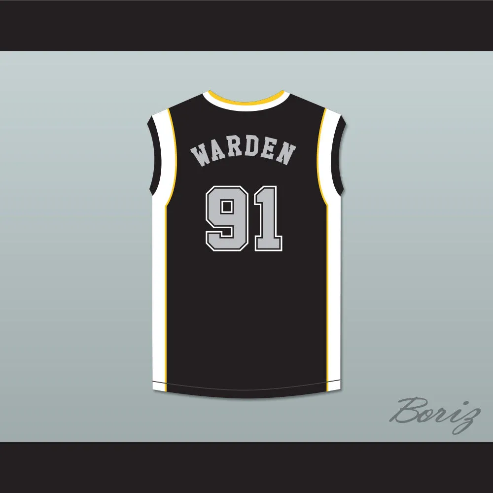 Dennis Rodman Warden 91 Black Basketball Jersey The Comebacks