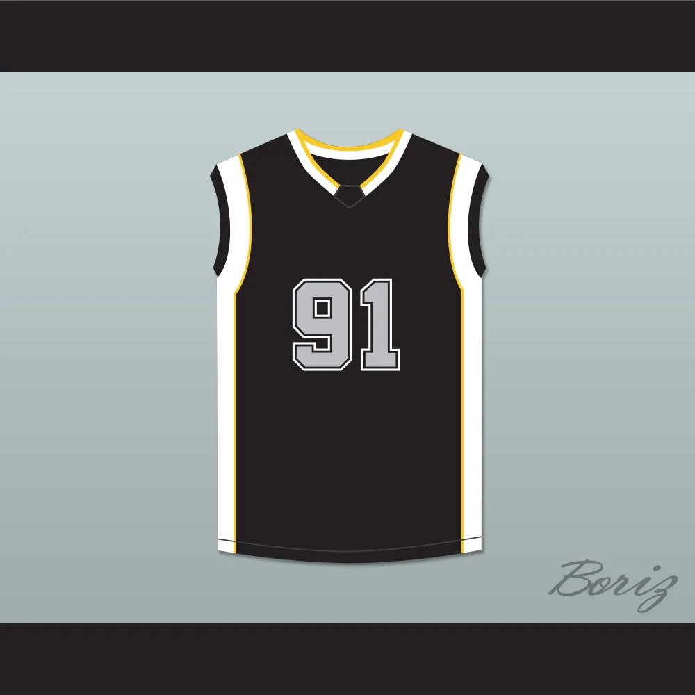 Dennis Rodman Warden 91 Black Basketball Jersey The Comebacks