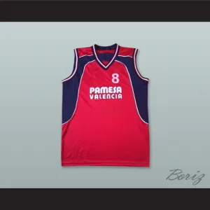 Derrick Alston 8 Pamesa Valencia Red Basketball Jersey