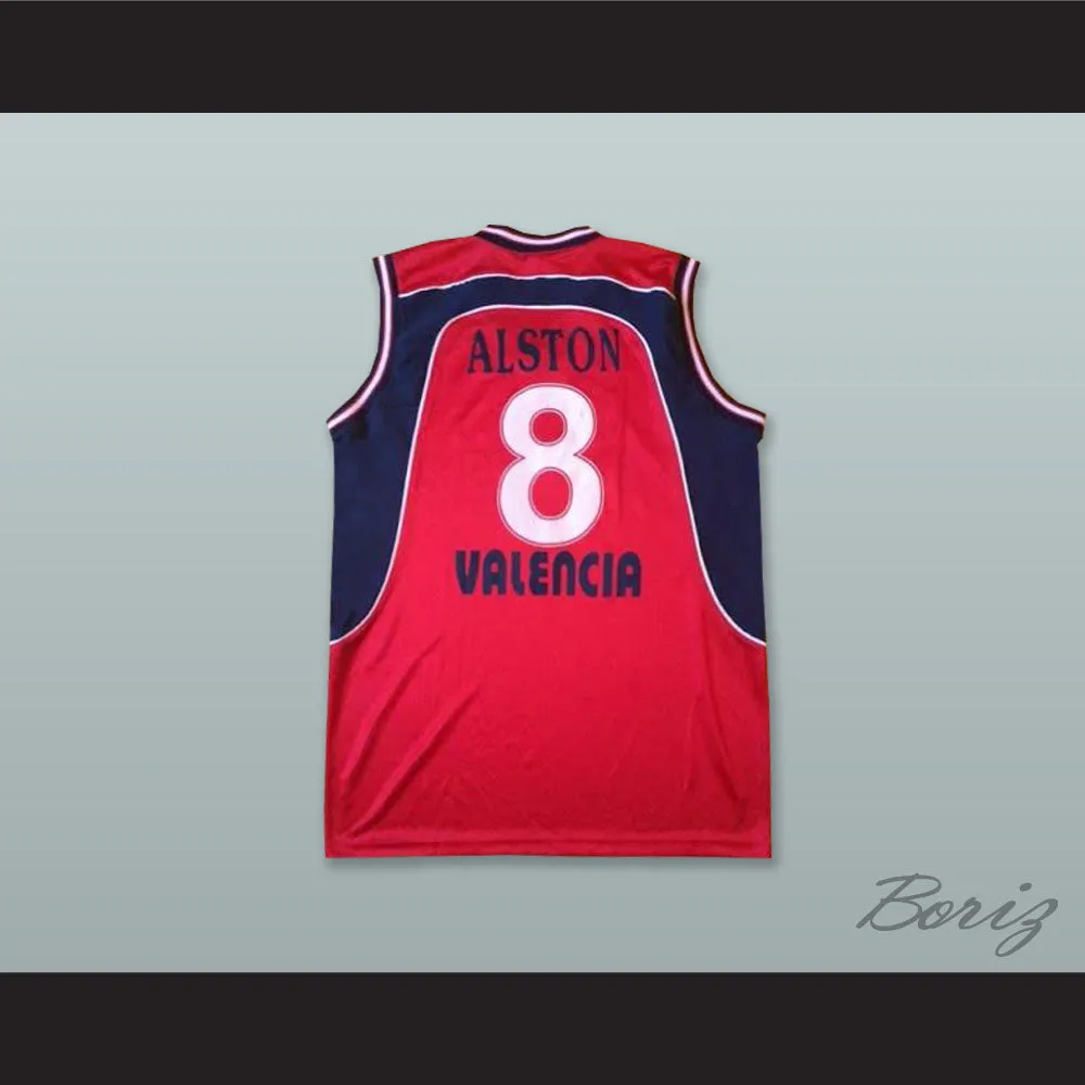 Derrick Alston 8 Pamesa Valencia Red Basketball Jersey