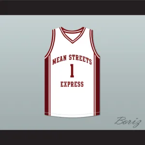 Derrick Rose 1 Mean Streets Express AAU White Basketball Jersey
