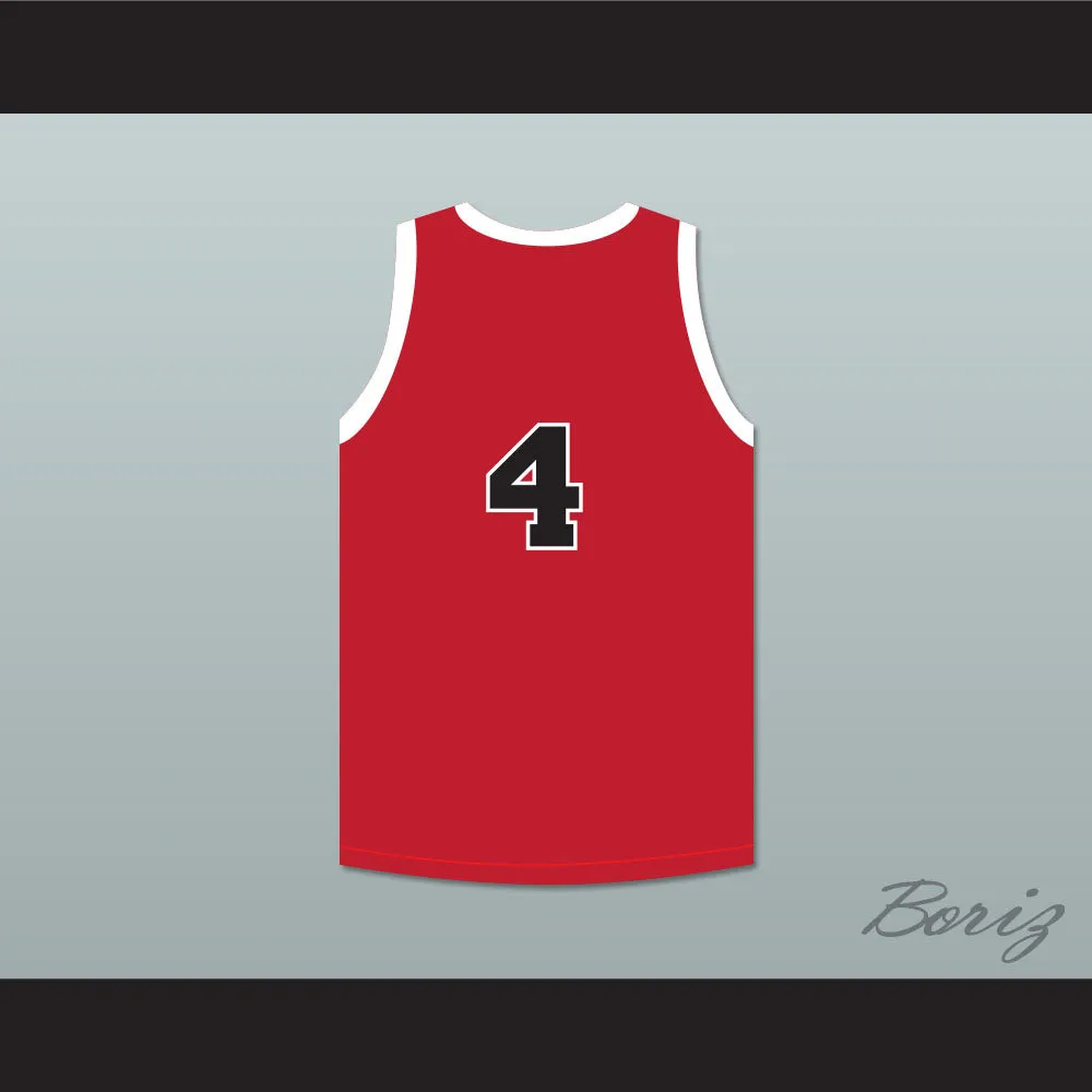 Dino Martin 4 Providence Steamrollers Red Basketball Jersey 1