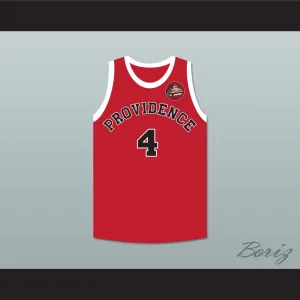 Dino Martin 4 Providence Steamrollers Red Basketball Jersey with Patch