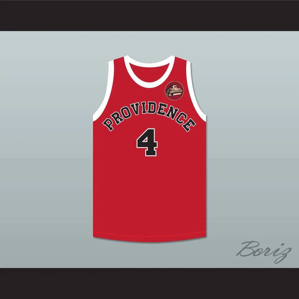 Dino Martin 4 Providence Steamrollers Red Basketball Jersey with Patch