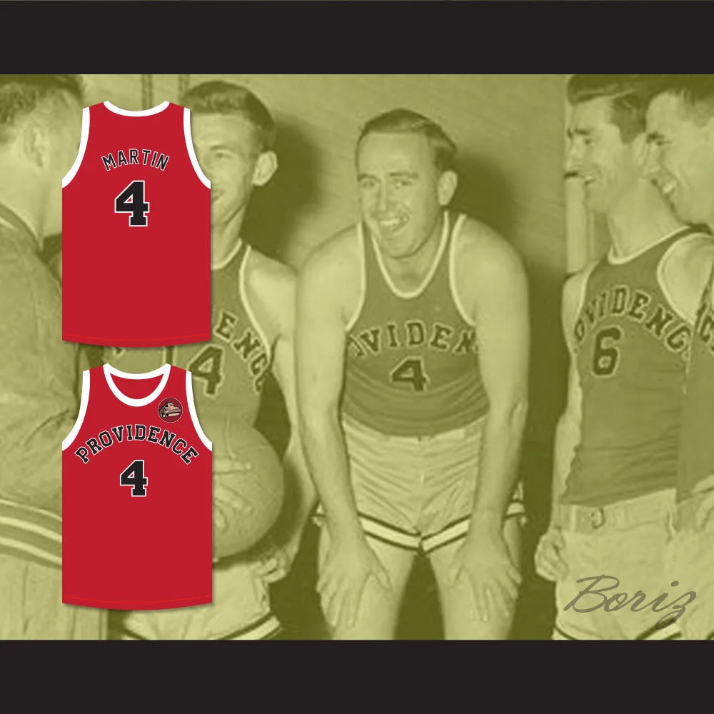 Dino Martin 4 Providence Steamrollers Red Basketball Jersey with Patch