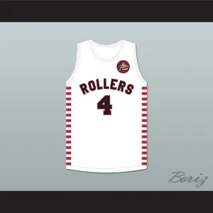 Dino Martin 4 Providence Steamrollers White Basketball Jersey with Patch 1