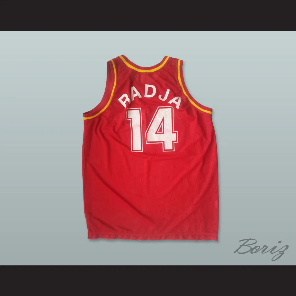 Dino Radja 14 Messaggero Roma Red Basketball Jersey