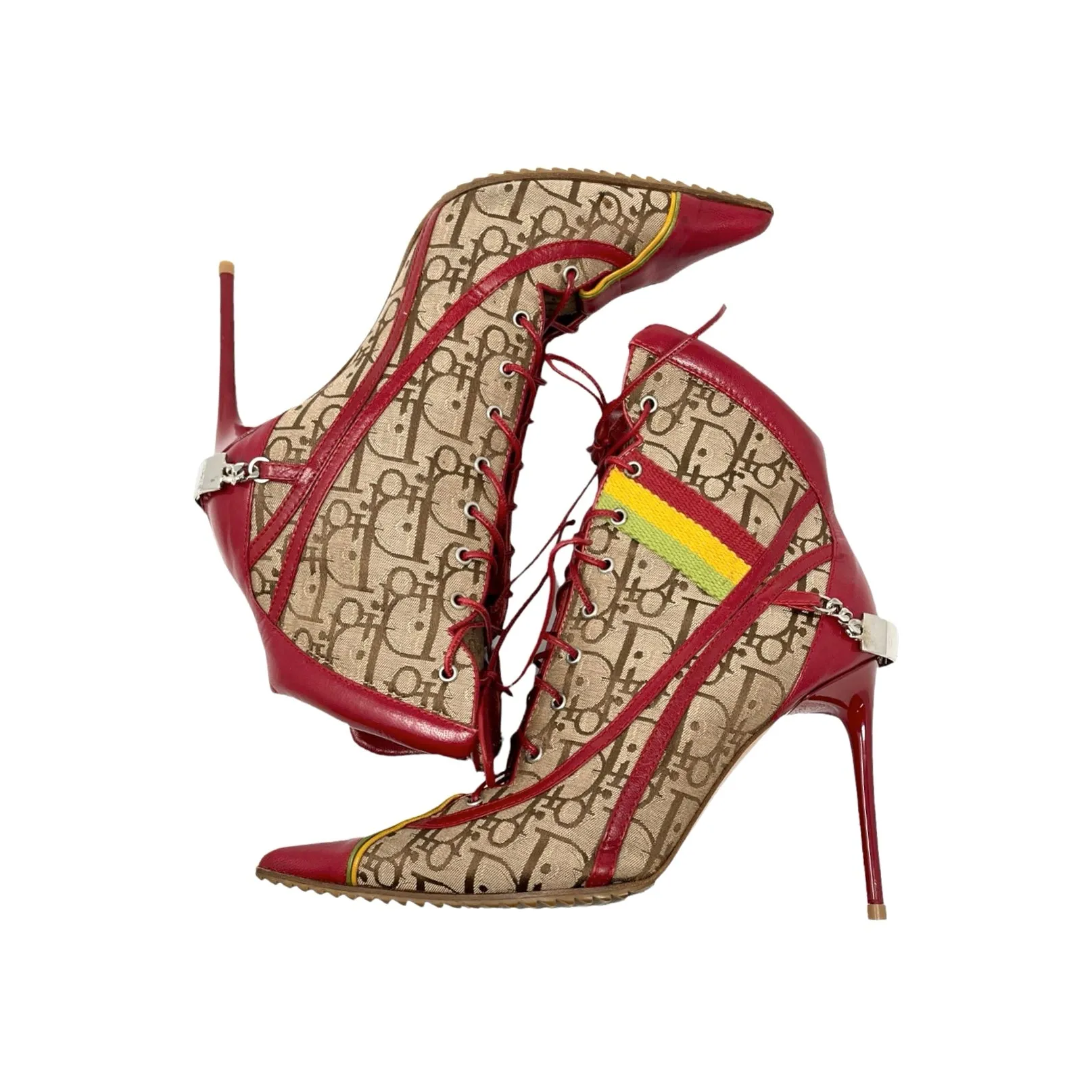 Dior Rasta Logo High Heel Boots