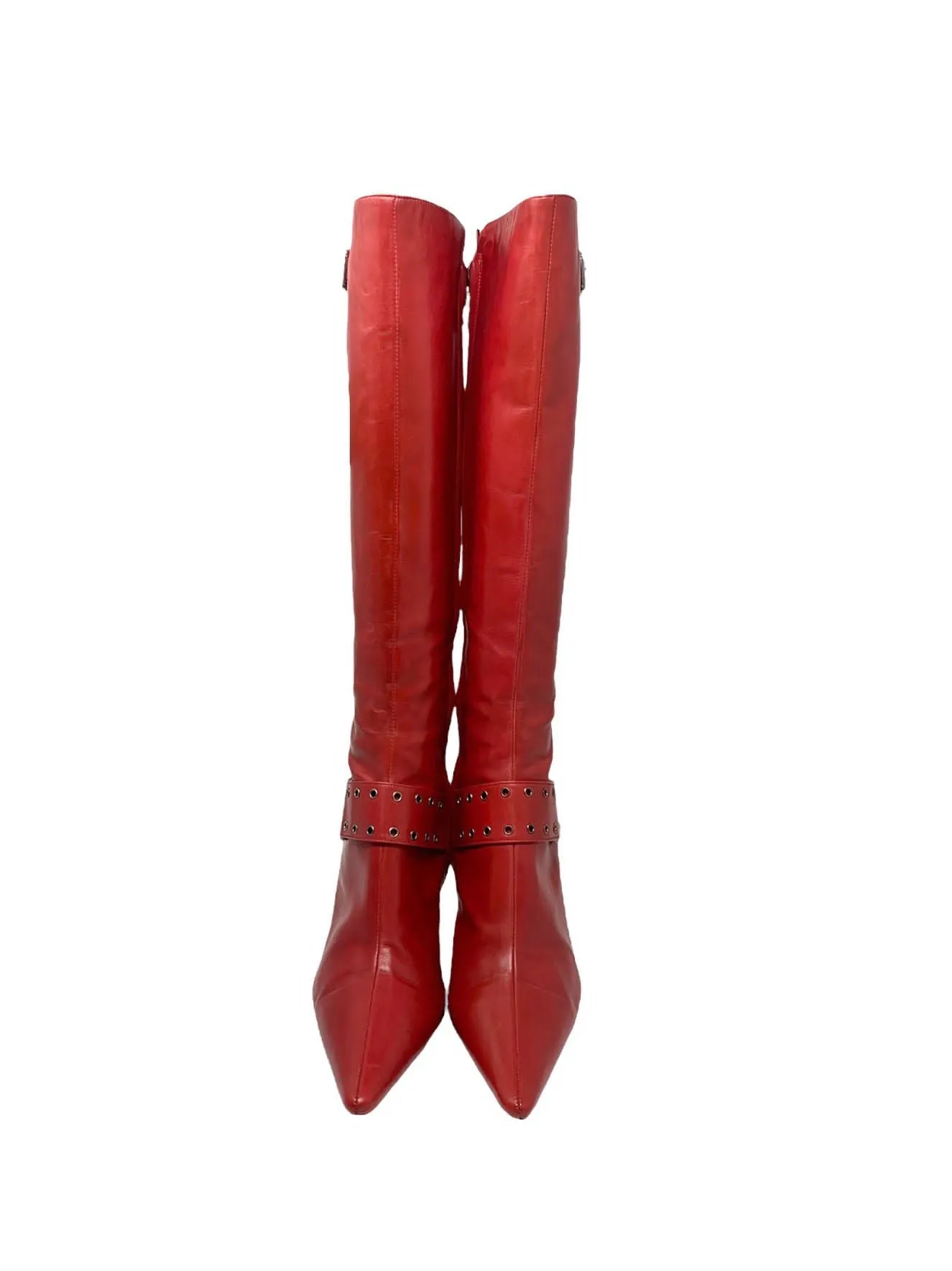 Dior Red Logo Tall Boots