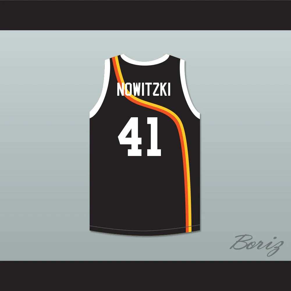 Dirk Nowitzki 41 Roswell Rayguns Black Basketball Jersey