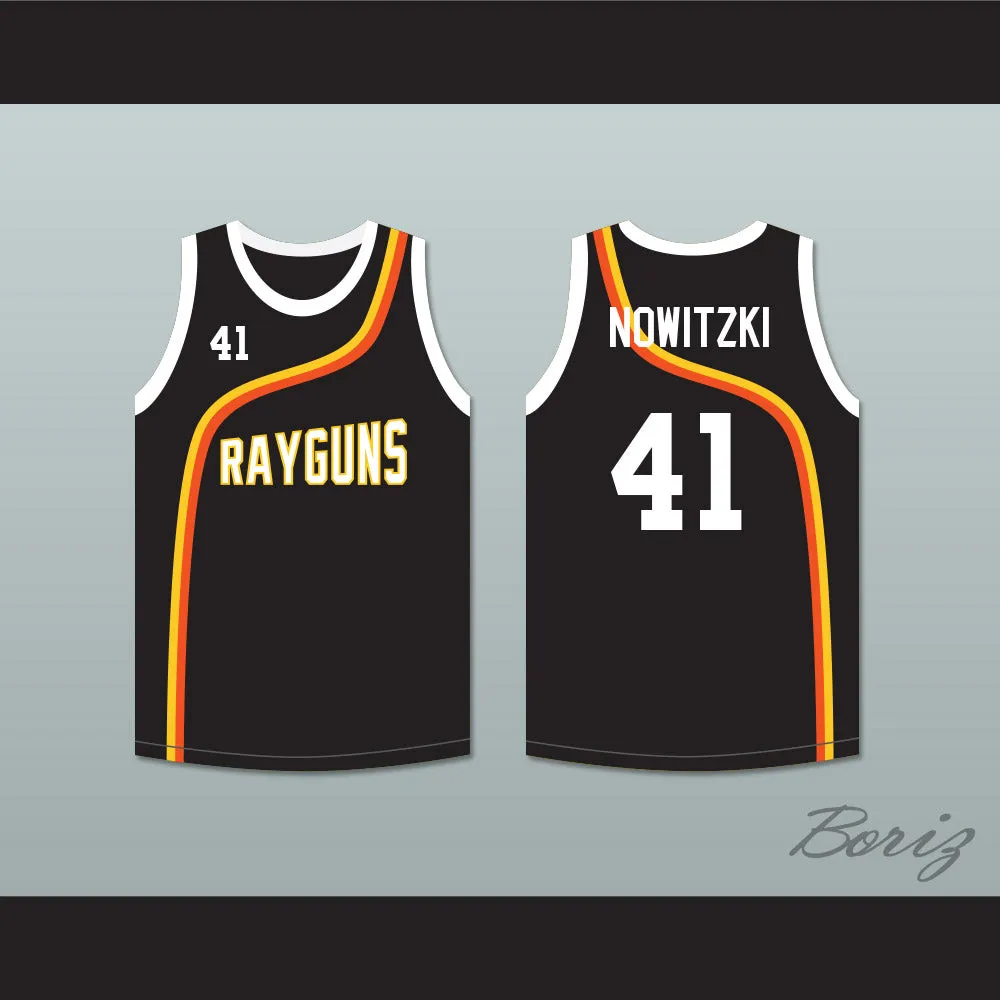 Dirk Nowitzki 41 Roswell Rayguns Black Basketball Jersey