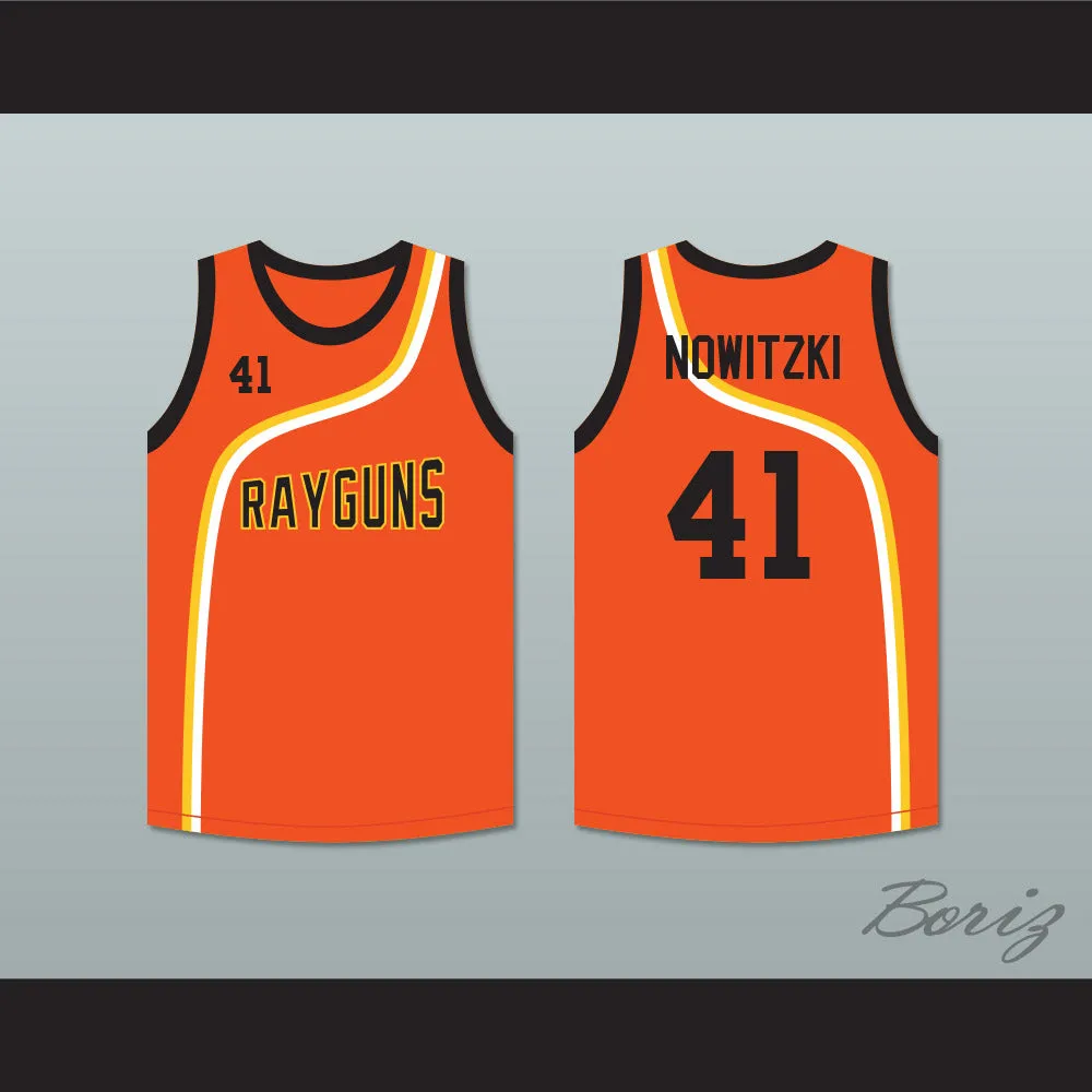 Dirk Nowitzki 41 Roswell Rayguns Orange Basketball Jersey