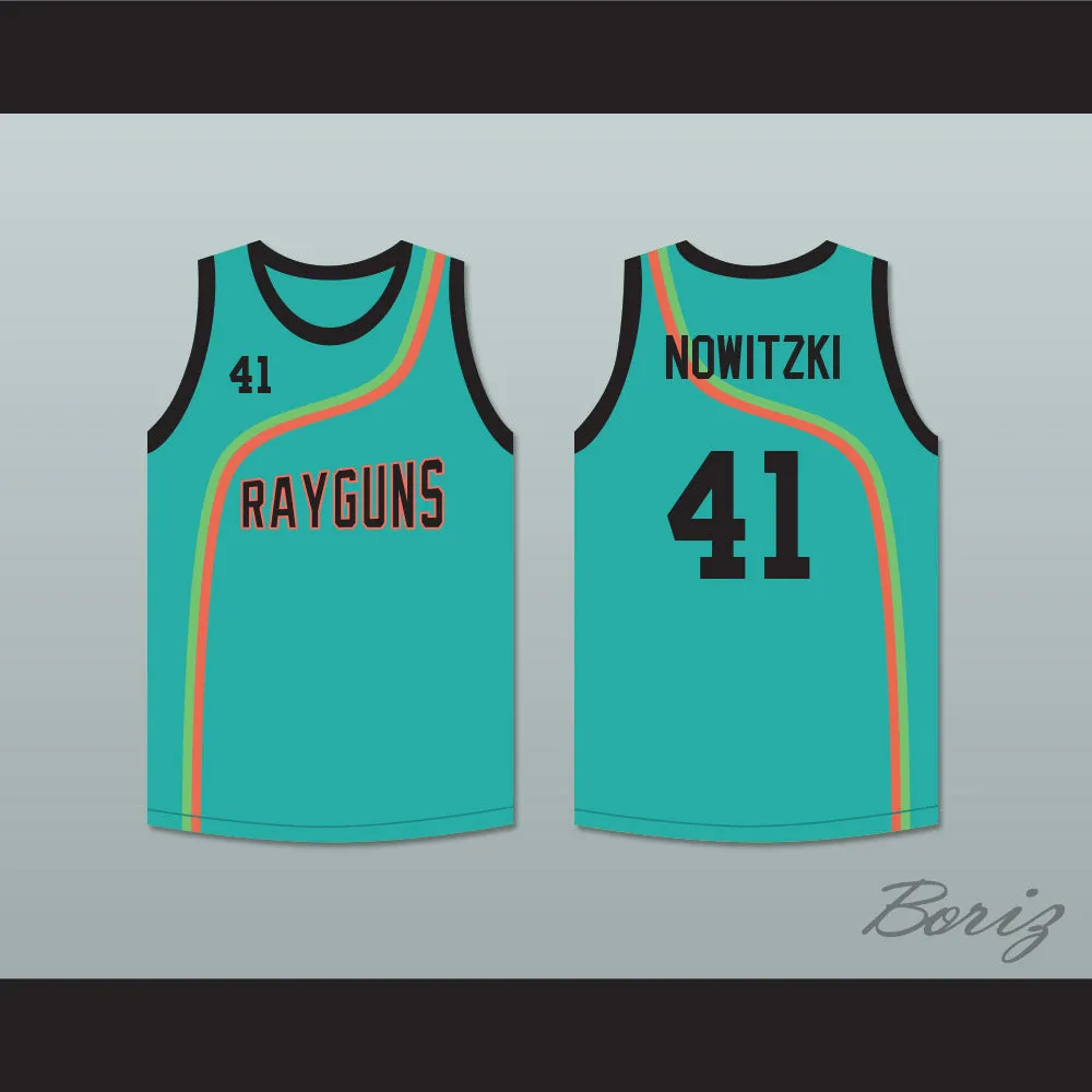 Dirk Nowitzki 41 Roswell Rayguns Teal Basketball Jersey