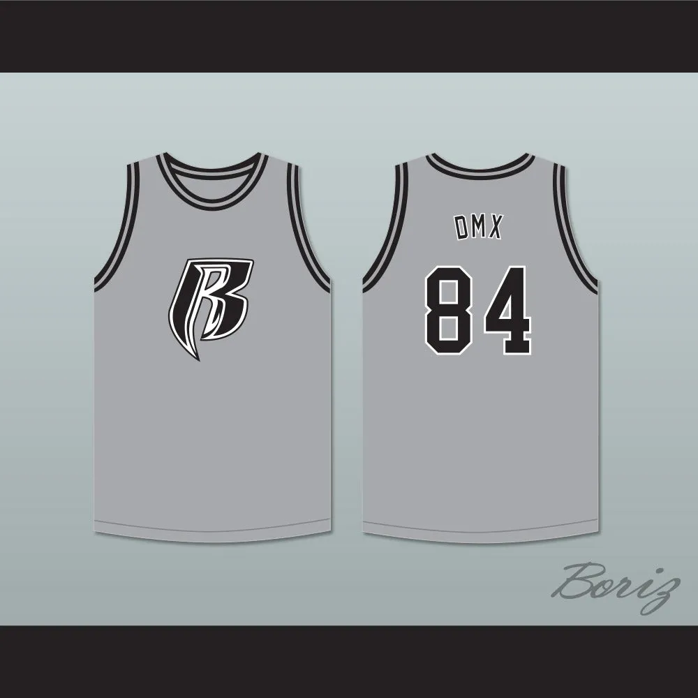 DMX 84 Rough Ryders Gray Basketball Jersey 1