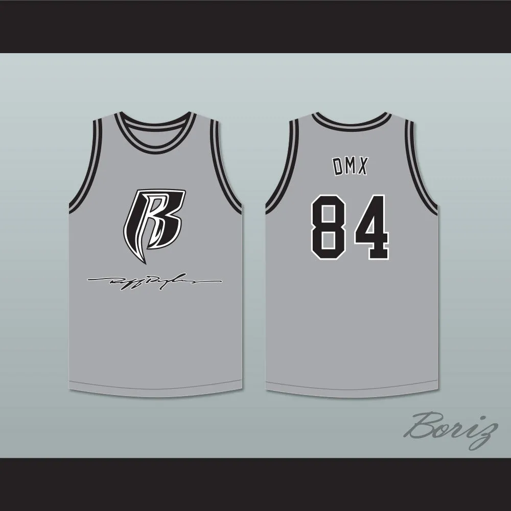 DMX 84 Rough Ryders Gray Basketball Jersey 2