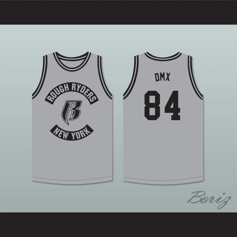 DMX 84 Rough Ryders Gray Basketball Jersey 3