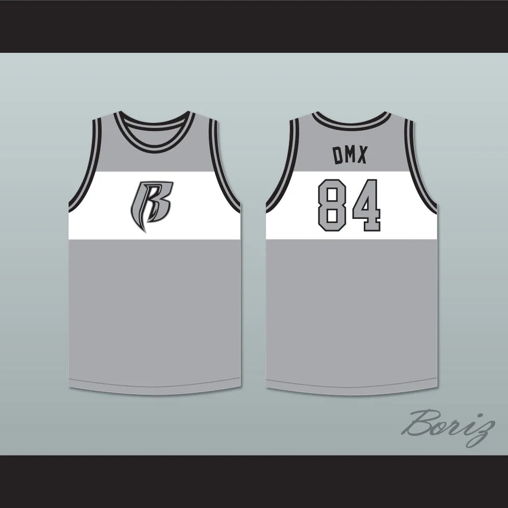 DMX 84 Rough Ryders Gray Basketball Jersey 4