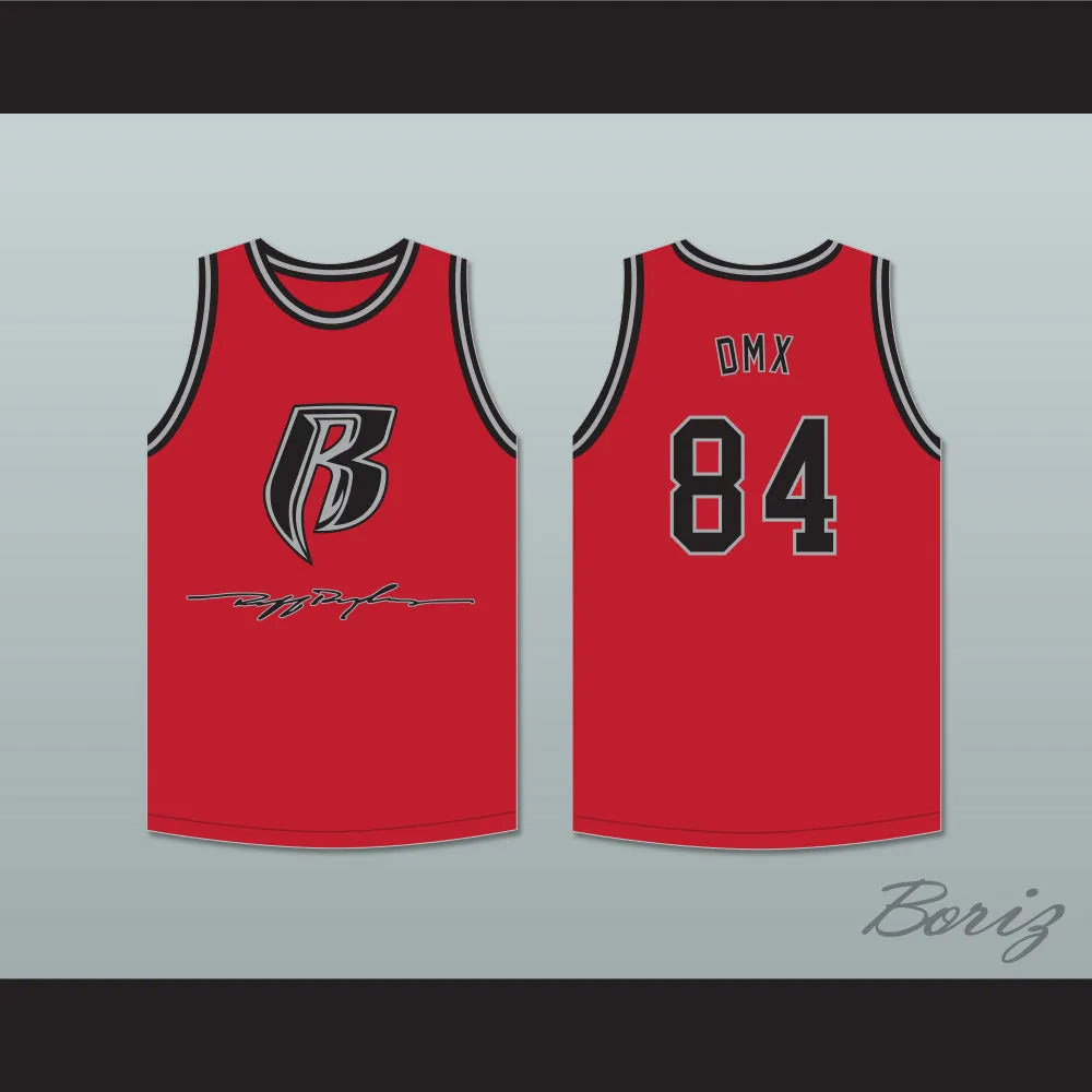 DMX 84 Rough Ryders Red Basketball Jersey 2