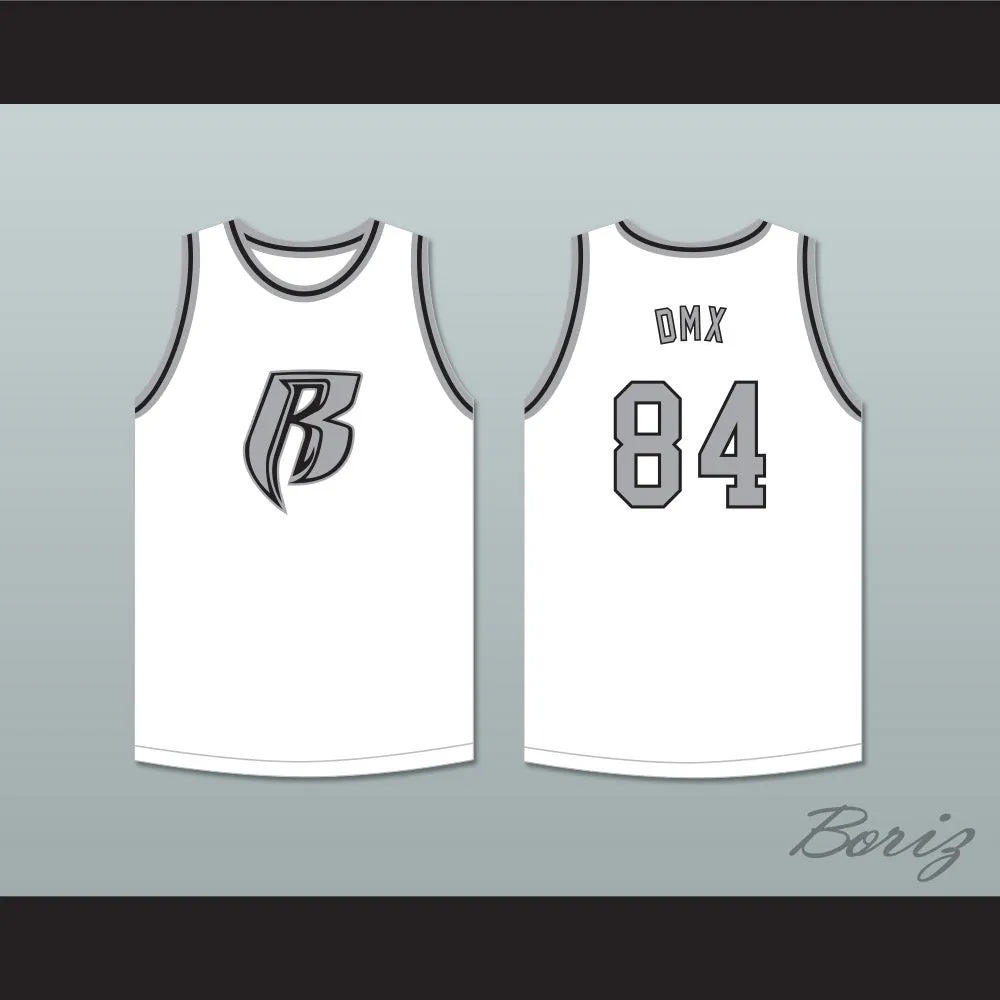 DMX 84 Rough Ryders White Basketball Jersey 1