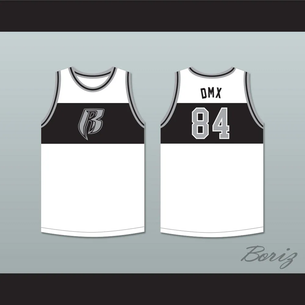 DMX 84 Rough Ryders White Basketball Jersey 4
