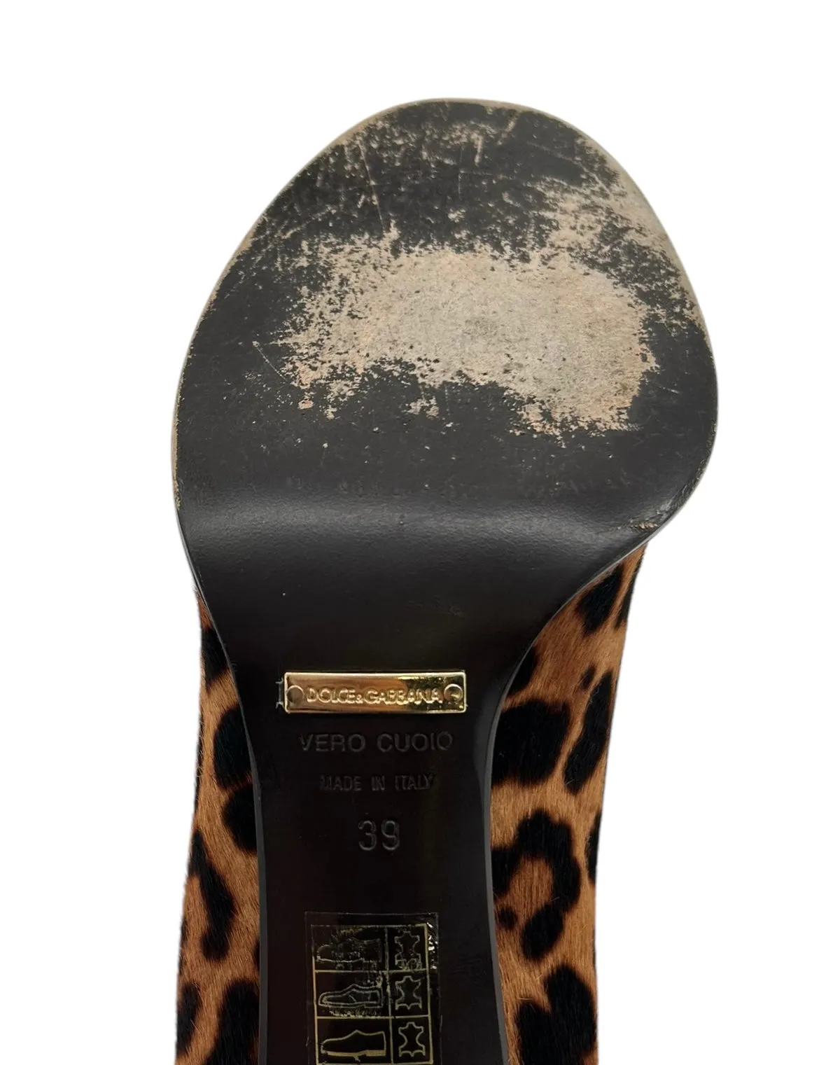 Dolce & Gabbana 2000s Leopard Print Pony Hair Pumps, size 39