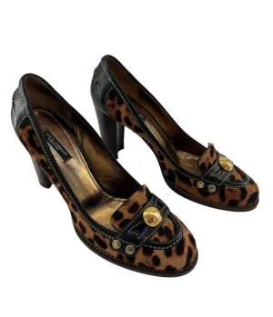 Dolce & Gabbana 2000s Leopard Print Pony Hair Pumps, size 39