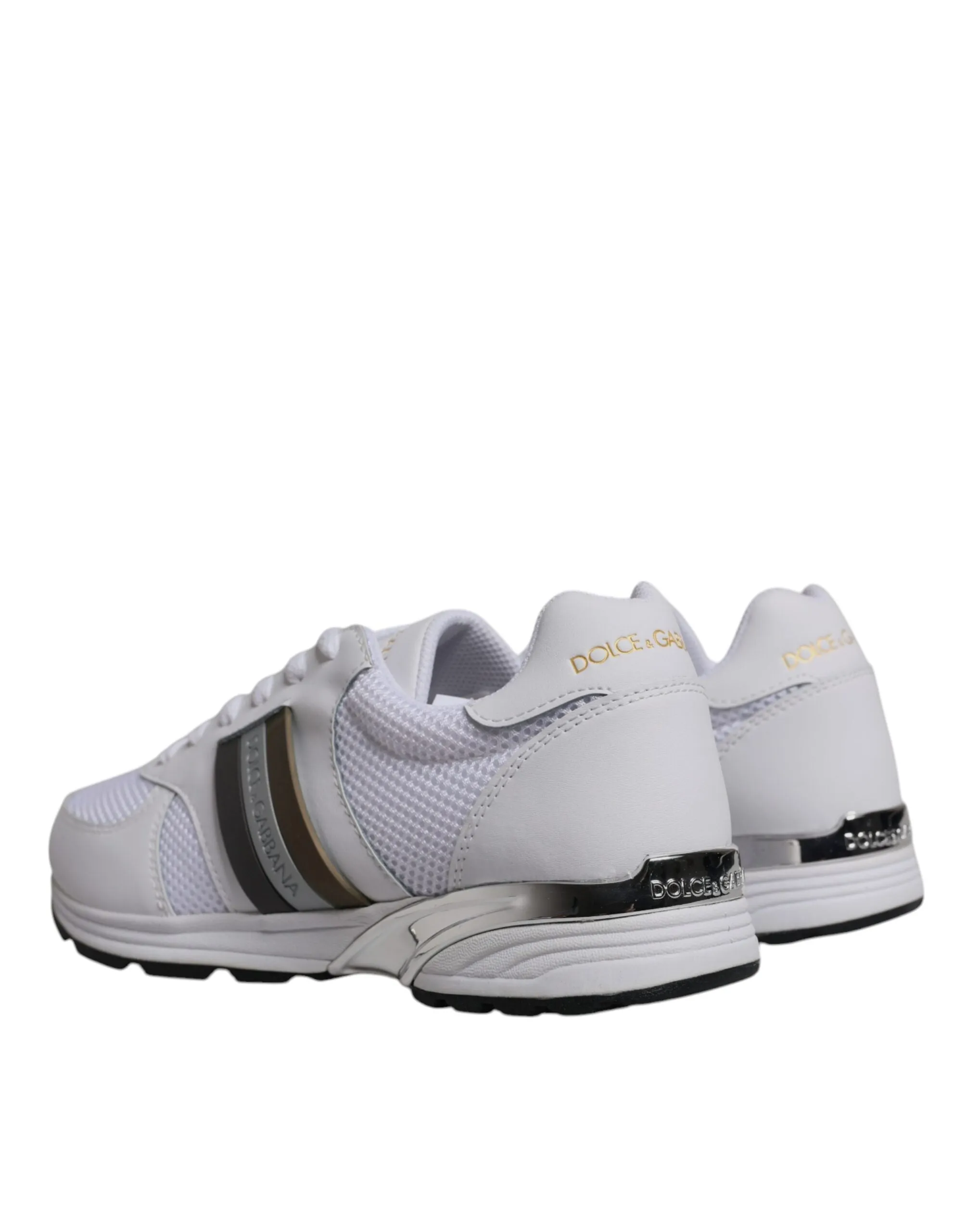 Dolce & Gabbana White Logo Casual Low Top Men Sneakers Shoes