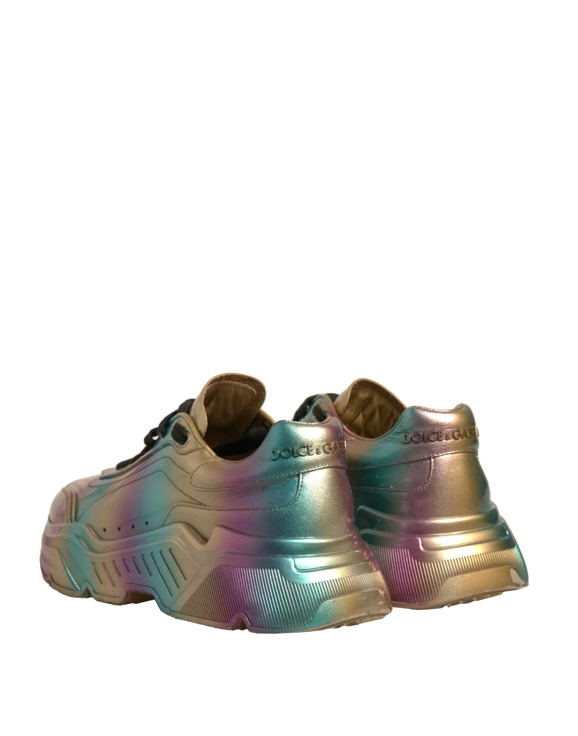 Dolce&Gabbana DAYMASTER Women Multicolor Sneakers Leather Trainer Shoes Sz EU 39