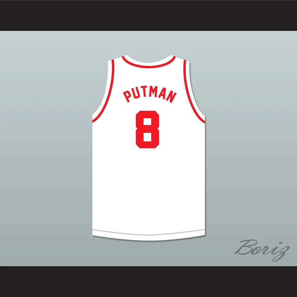 Don Putman 8 St. Louis Bombers White Basketball Jersey