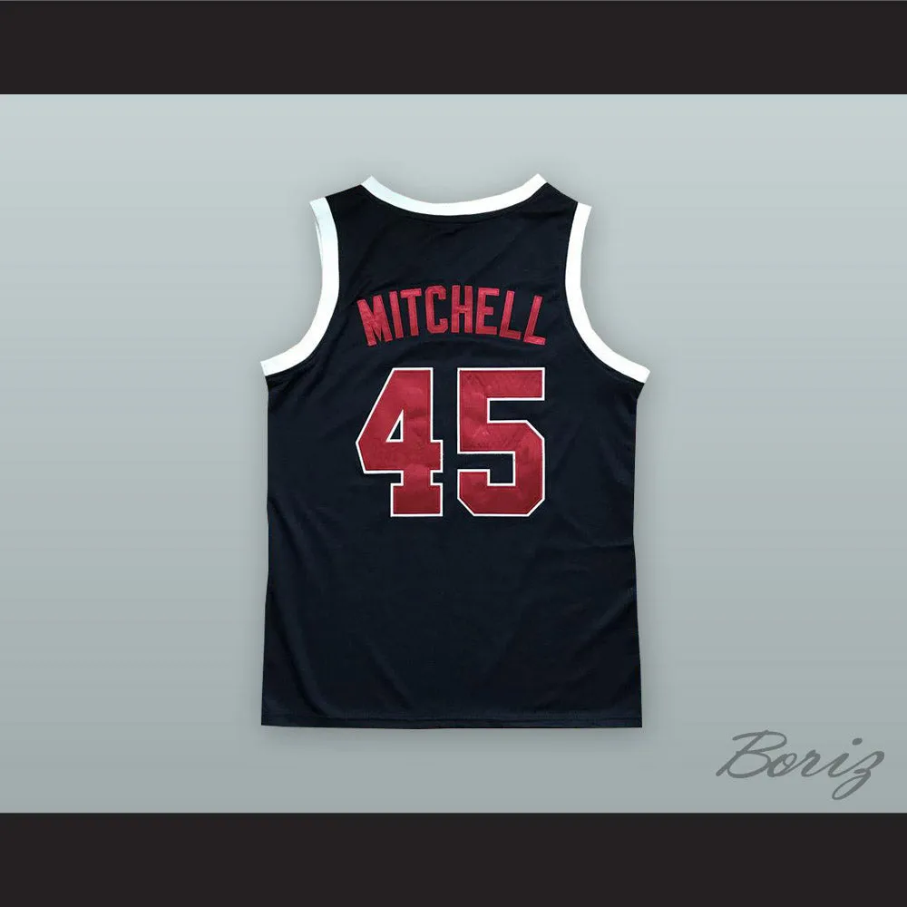Donovan Mitchell 45 Brewster Academy Bobcats Black Basketball Jersey