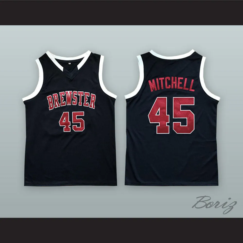 Donovan Mitchell 45 Brewster Academy Bobcats Black Basketball Jersey