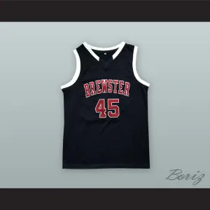 Donovan Mitchell 45 Brewster Academy Bobcats Black Basketball Jersey