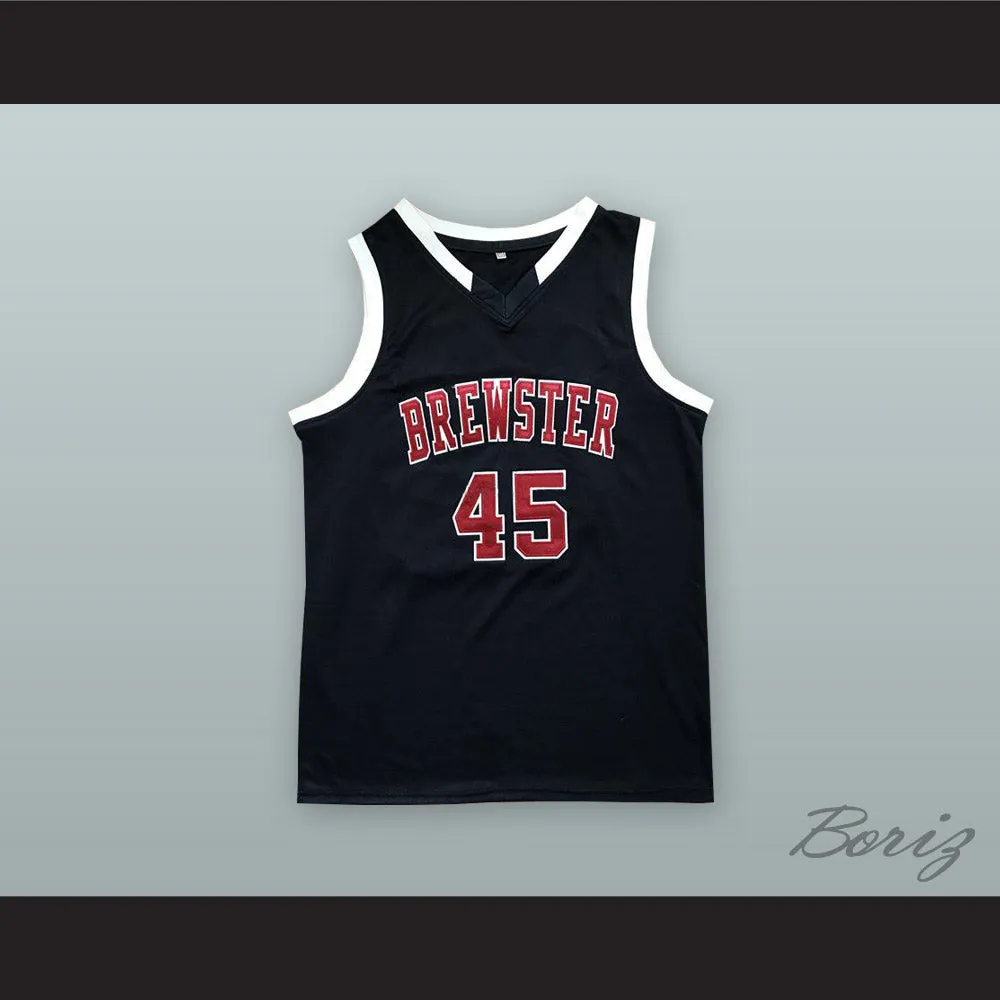 Donovan Mitchell 45 Brewster Academy Bobcats Black Basketball Jersey