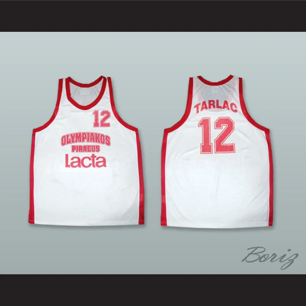Dragan Tarlac 12 Olympiacos Piraeus BC White Basketball Jersey
