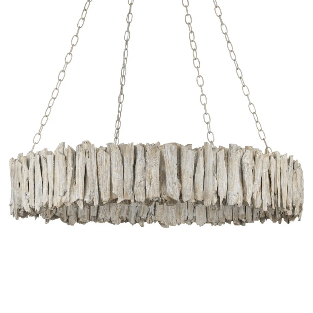 Driftwood Whitewash Ring Chandelier