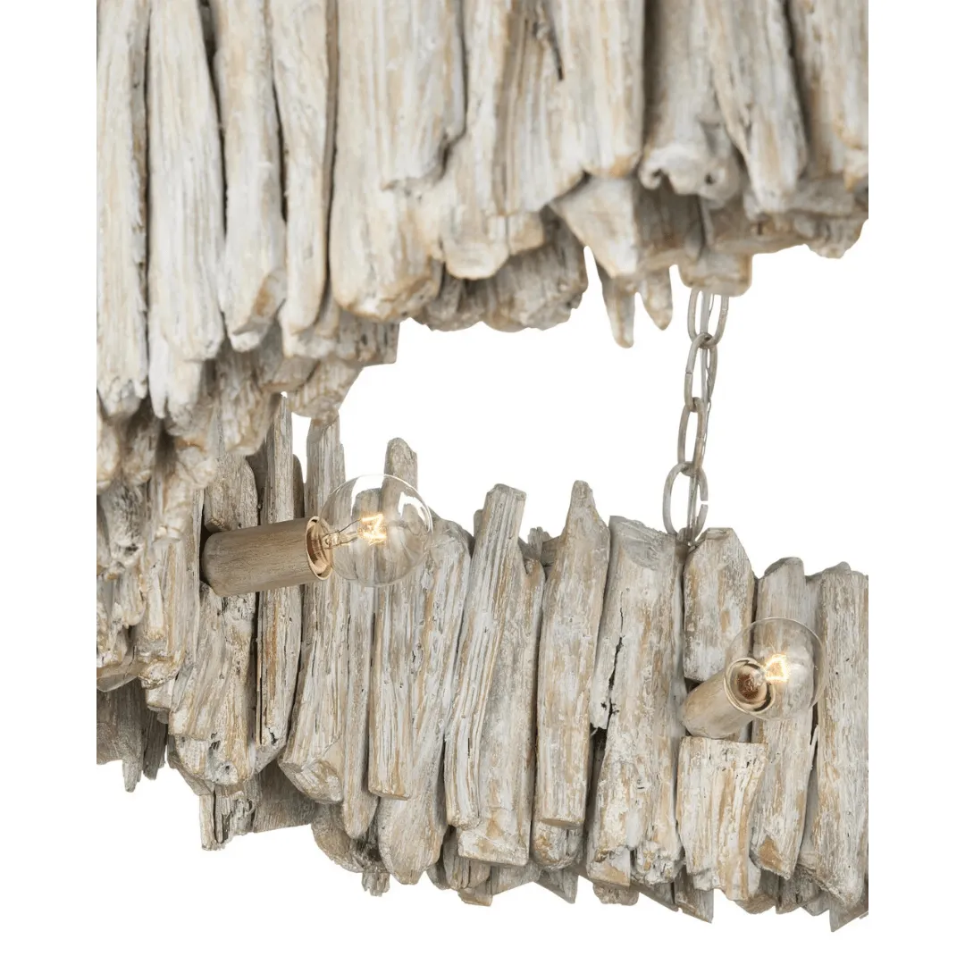 Driftwood Whitewash Ring Chandelier