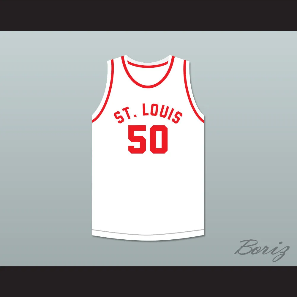 Ed Macauley 50 St. Louis Bombers White Basketball Jersey